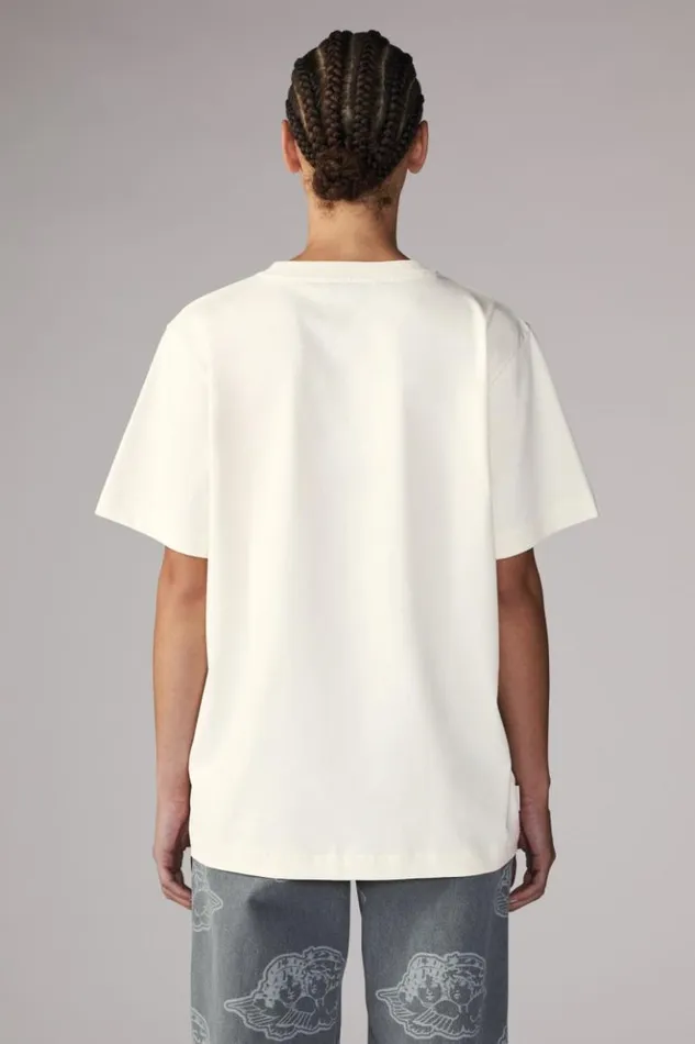 Women Fiorucci Angels Squiggle Logo TShirt Cream Cream Women Fiorucci Angels Squiggle Logo TShirt Cream Cream