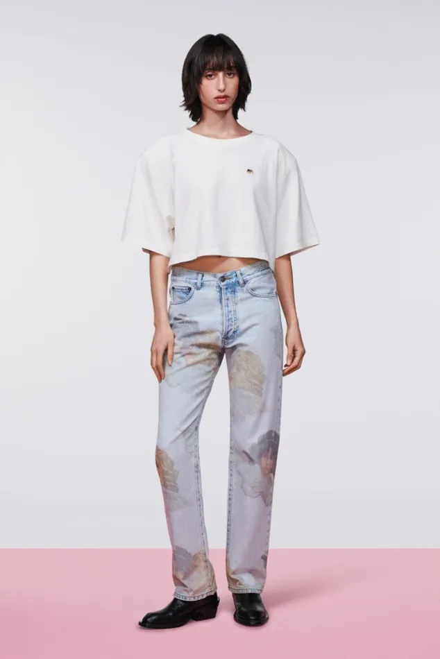 Women Fiorucci Angels Straight Fit Jeans Mid Blue Mid Blue