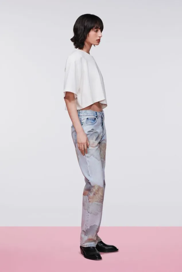 Women Fiorucci Angels Straight Fit Jeans Mid Blue Mid Blue Women Fiorucci Angels Straight Fit Jeans Mid Blue Mid Blue