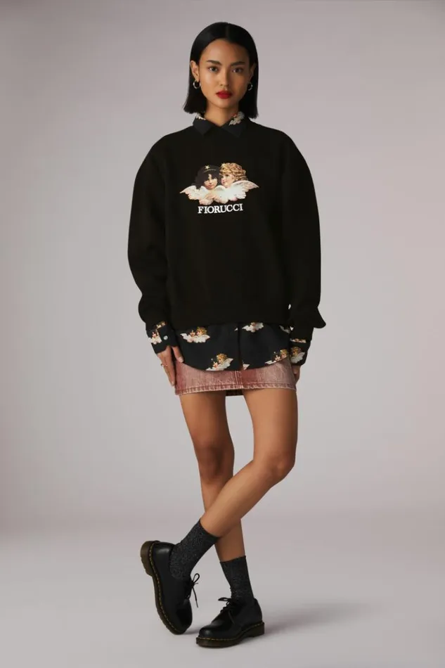 Women Fiorucci Angels Sweatshirt Black Black