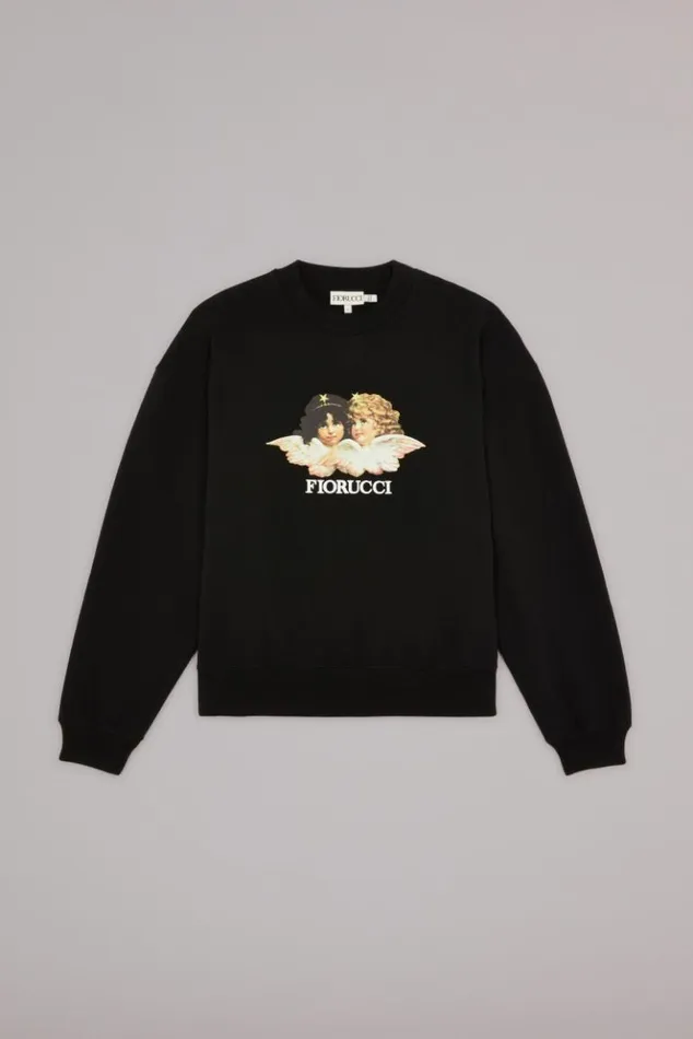 Women Fiorucci Angels Sweatshirt Black Black Women Fiorucci Angels Sweatshirt Black Black