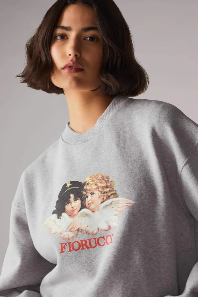 Women Fiorucci Angels Sweatshirt Grey Grey Women Fiorucci Angels Sweatshirt Grey Grey