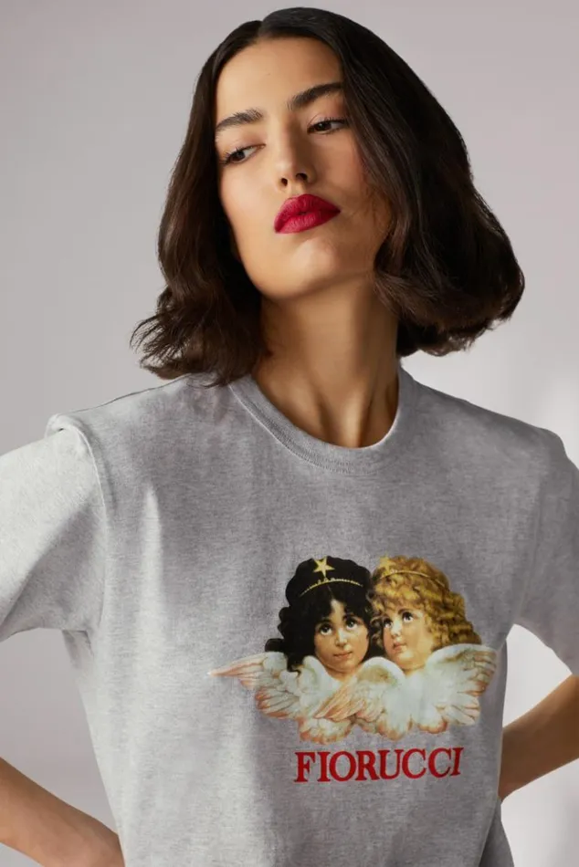 Women Fiorucci Angels TShirt Grey Grey Women Fiorucci Angels TShirt Grey Grey