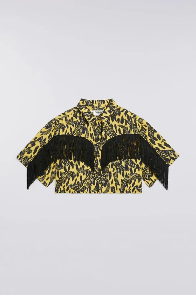 Women Fiorucci Banimalier Fringe Shirt Yellow Yellow Women Fiorucci Banimalier Fringe Shirt Yellow Yellow