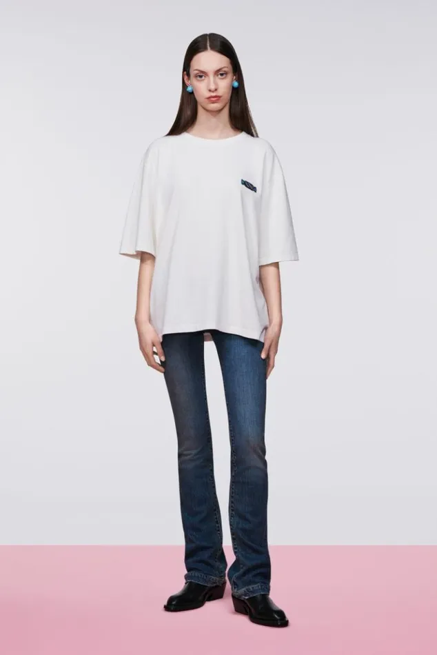 Women Fiorucci Candy Patch TShirt White White