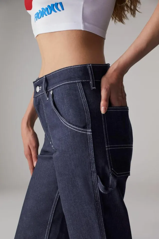 Women Fiorucci Carpenter Denim Jeans Indigo Indigo Women Fiorucci Carpenter Denim Jeans Indigo Indigo