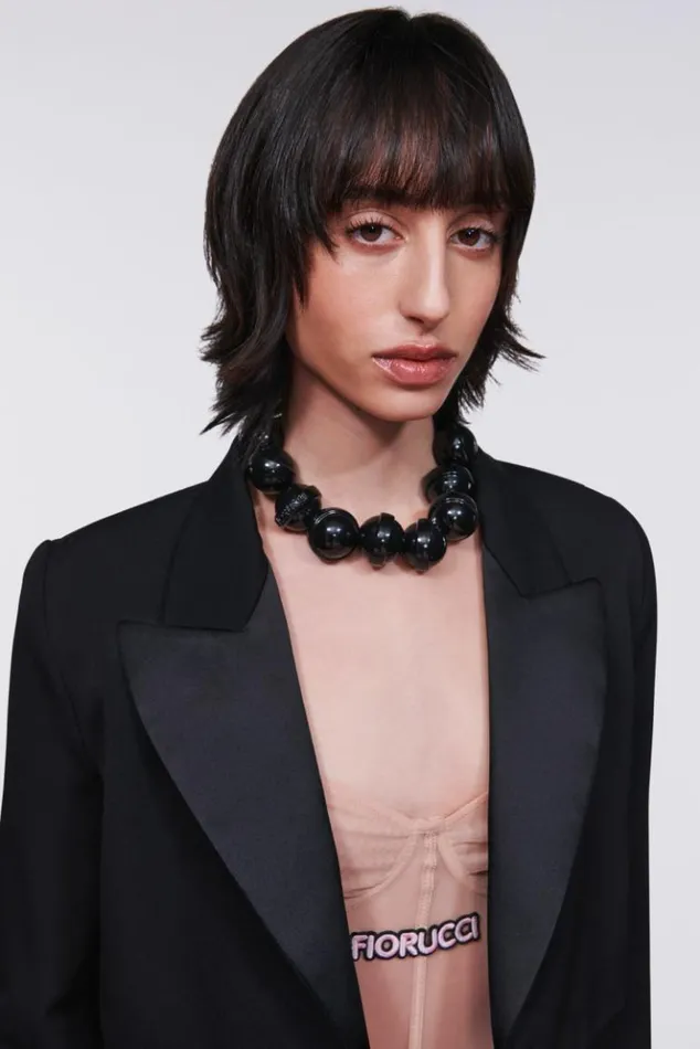 Women Fiorucci Crop Patch Blazer Black Black Women Fiorucci Crop Patch Blazer Black Black