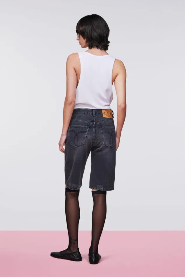 Women Fiorucci Denim Bermuda Shorts Black Black Women Fiorucci Denim Bermuda Shorts Black Black