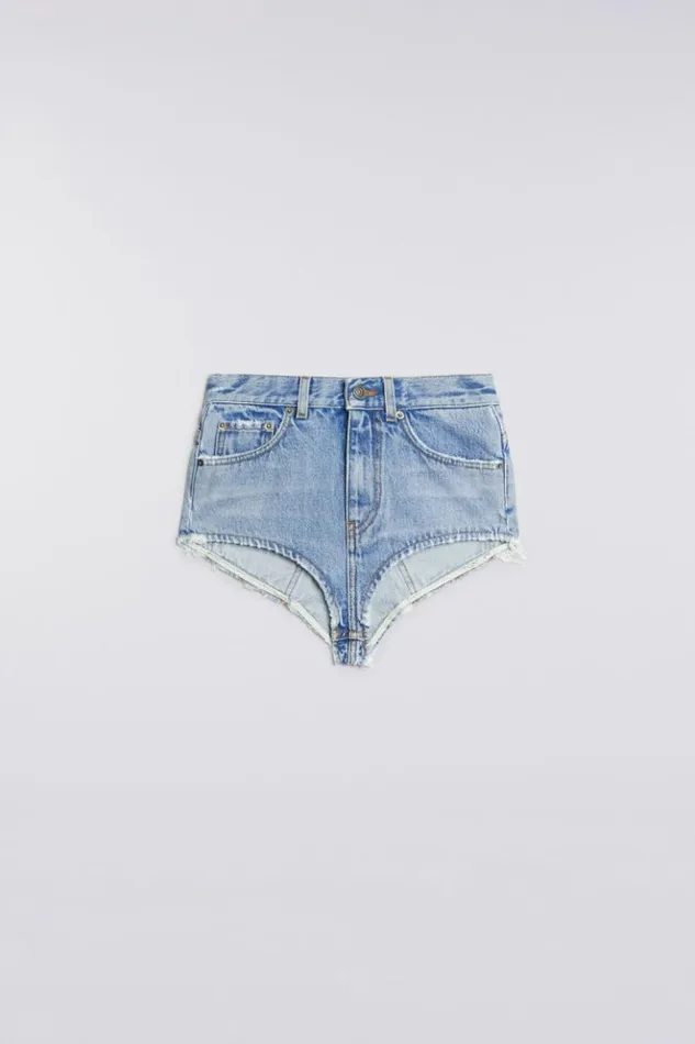 Women Fiorucci Denim Hot Pant Shorts Light Blue Light Blue Women Fiorucci Denim Hot Pant Shorts Light Blue Light Blue