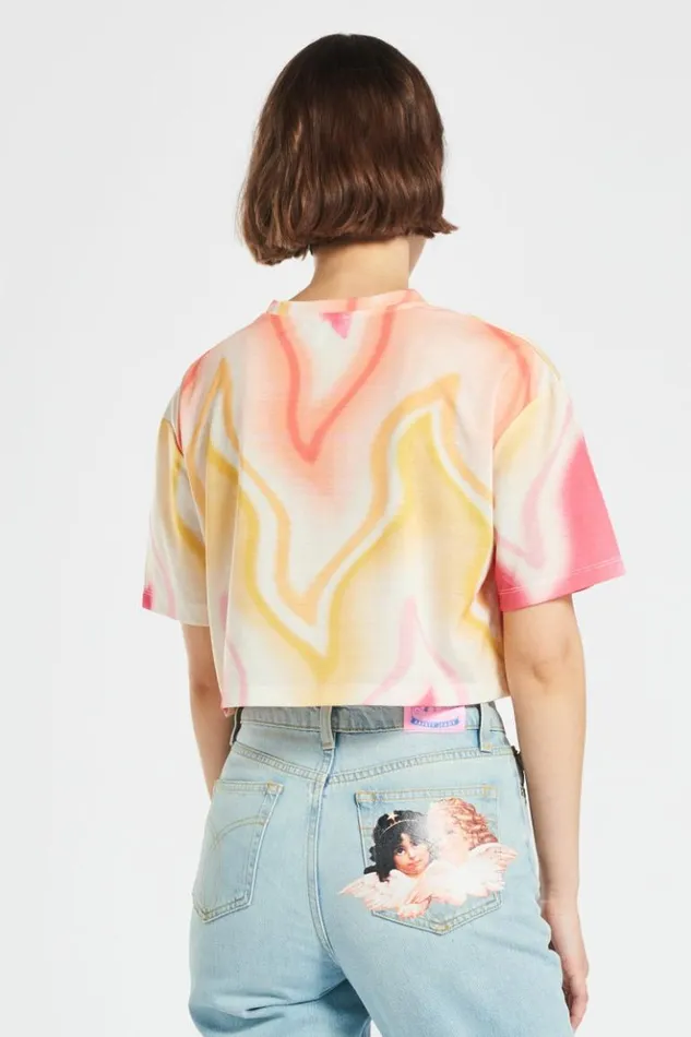 Women Fiorucci Desert Heat Crop TShirt Multi Multi Women Fiorucci Desert Heat Crop TShirt Multi Multi