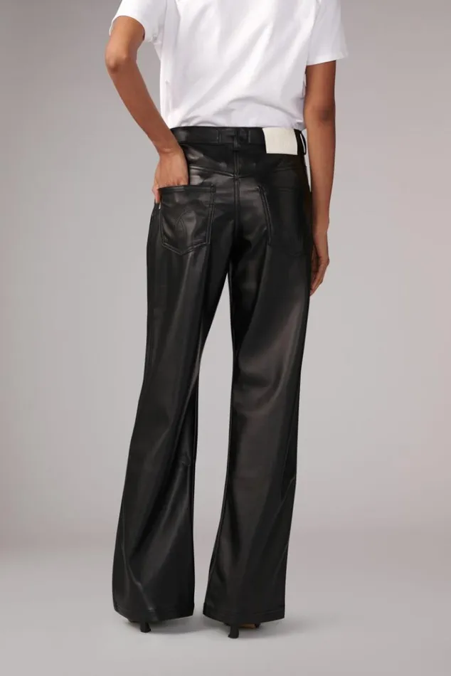 Women Fiorucci Faux Leather Trousers Black Black Women Fiorucci Faux Leather Trousers Black Black