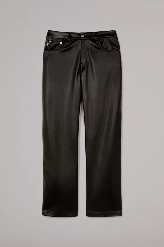 Women Fiorucci Faux Leather Trousers Black Black Women Fiorucci Faux Leather Trousers Black Black
