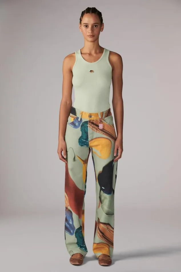 Women Fiorucci Graphic Paint Jeans Multi Multi