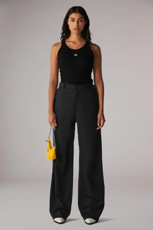 Women Fiorucci Icon Angels Plaque Vest Black Black