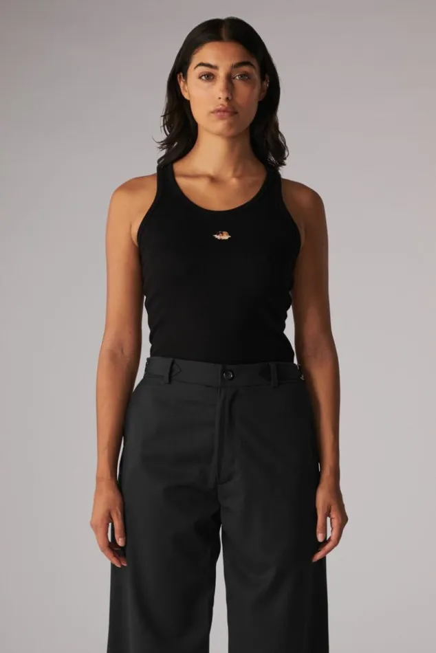 Women Fiorucci Icon Angels Plaque Vest Black Black Women Fiorucci Icon Angels Plaque Vest Black Black