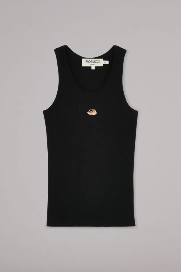 Women Fiorucci Icon Angels Plaque Vest Black Black Women Fiorucci Icon Angels Plaque Vest Black Black