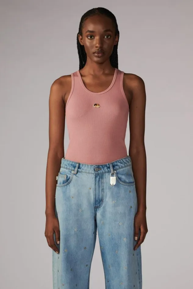 Women Fiorucci Icon Angels Plaque Vest Pink Pink Women Fiorucci Icon Angels Plaque Vest Pink Pink