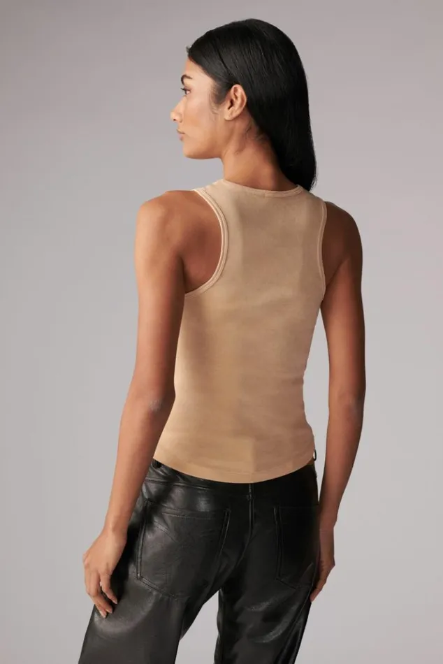 Women Fiorucci Icon Angels Vintage Wash Vest Beige Beige Women Fiorucci Icon Angels Vintage Wash Vest Beige Beige