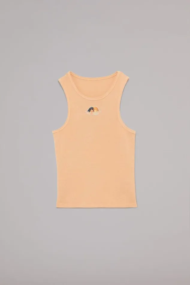 Women Fiorucci Icon Angels Vintage Wash Vest Beige Beige Women Fiorucci Icon Angels Vintage Wash Vest Beige Beige