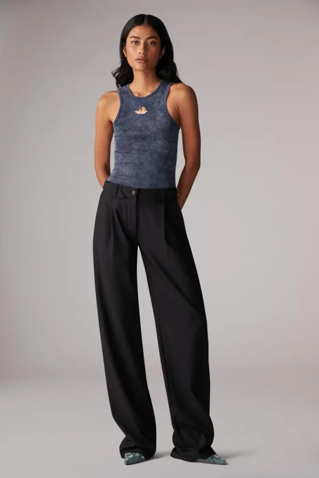 Women Fiorucci Icon Angels Vintage Wash Vest Navy Navy
