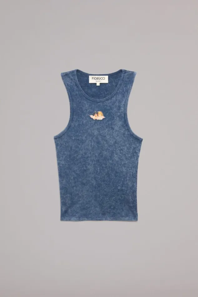 Women Fiorucci Icon Angels Vintage Wash Vest Navy Navy Women Fiorucci Icon Angels Vintage Wash Vest Navy Navy