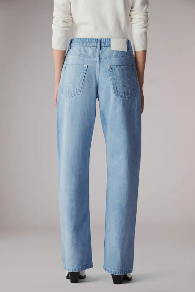 Women Fiorucci Laser Logo Patti Jeans Blue Blue Women Fiorucci Laser Logo Patti Jeans Blue Blue