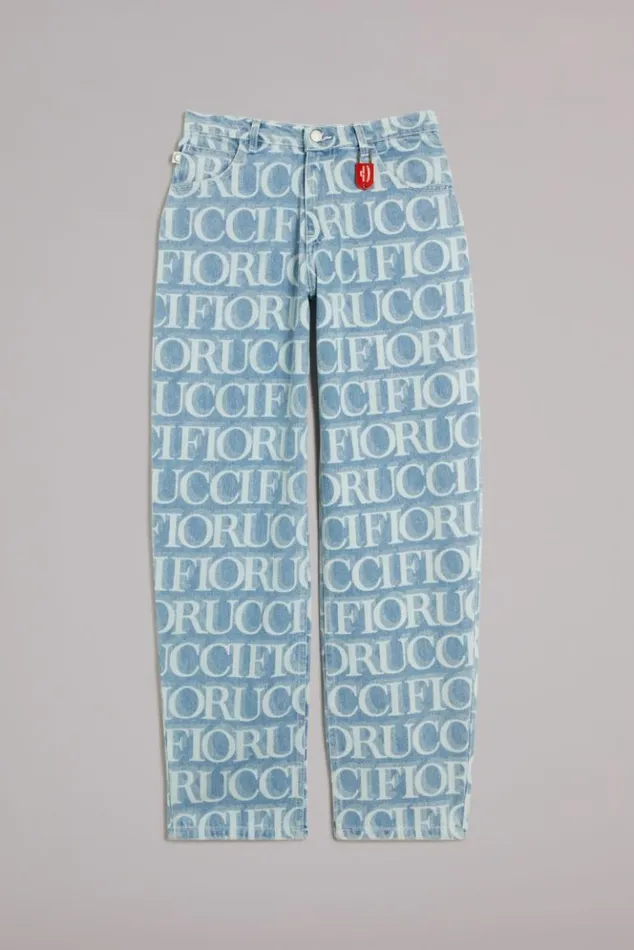 Women Fiorucci Laser Monogram Jeans Blue Blue Women Fiorucci Laser Monogram Jeans Blue Blue