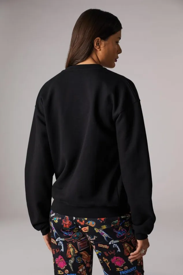 Women Fiorucci Lips Sweatshirt Black Black Women Fiorucci Lips Sweatshirt Black Black