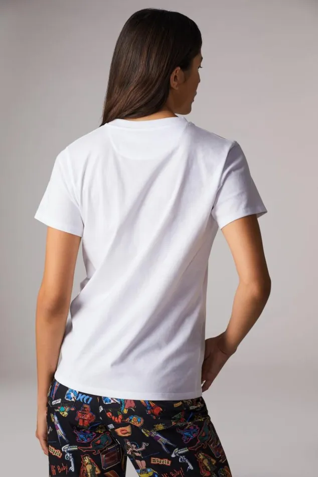 Women Fiorucci Lips TShirt White White Women Fiorucci Lips TShirt White White
