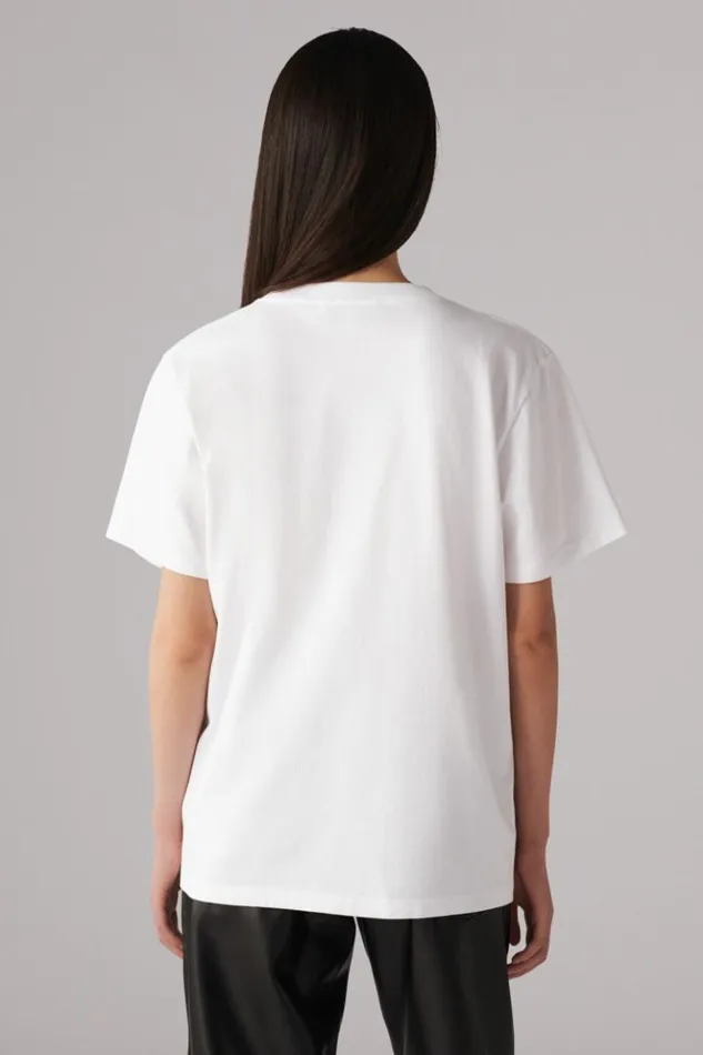 Women Fiorucci Logo Girls Graphic TShirt White White Women Fiorucci Logo Girls Graphic TShirt White White