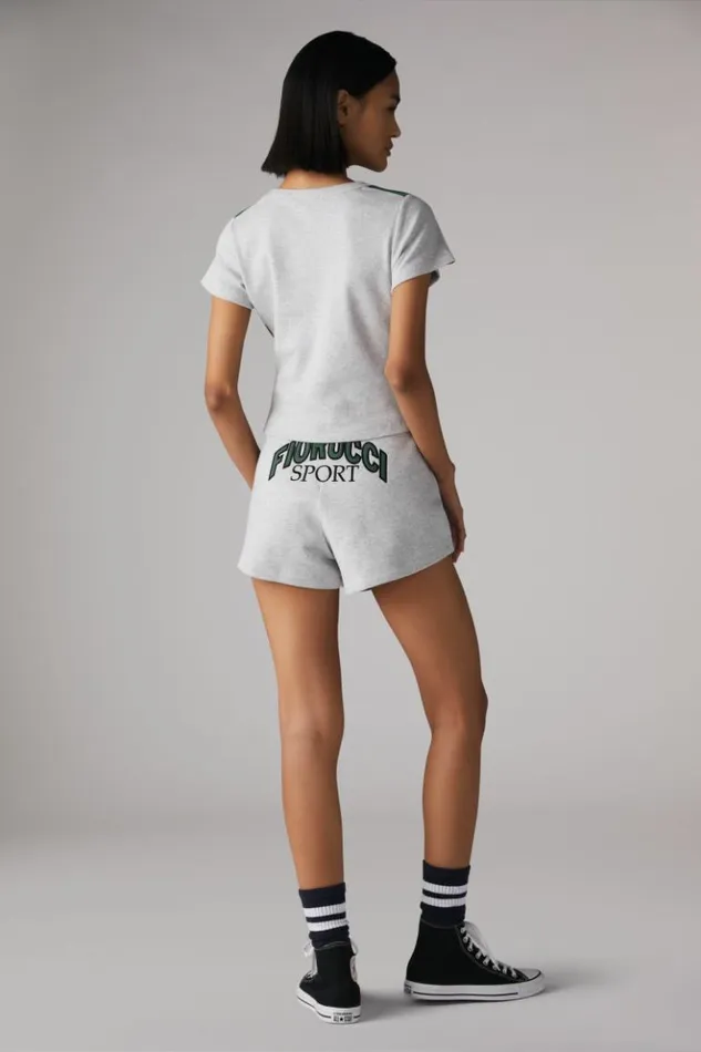 Women Fiorucci Logo Sport Baby TShirt Grey Grey Women Fiorucci Logo Sport Baby TShirt Grey Grey