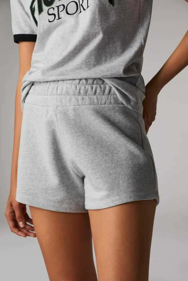 Women Fiorucci Logo Sport Shorts Grey Grey Women Fiorucci Logo Sport Shorts Grey Grey