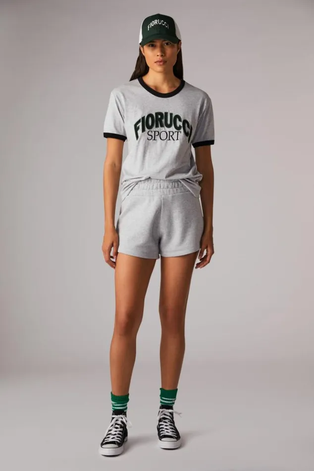 Women Fiorucci Logo Sport TShirt Grey Grey