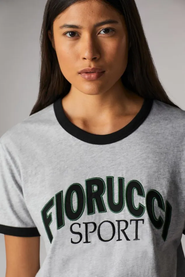 Women Fiorucci Logo Sport TShirt Grey Grey Women Fiorucci Logo Sport TShirt Grey Grey