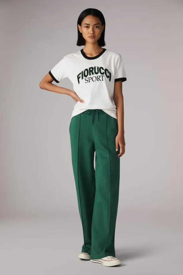 Women Fiorucci Logo Sport TShirt Ivory Ivory