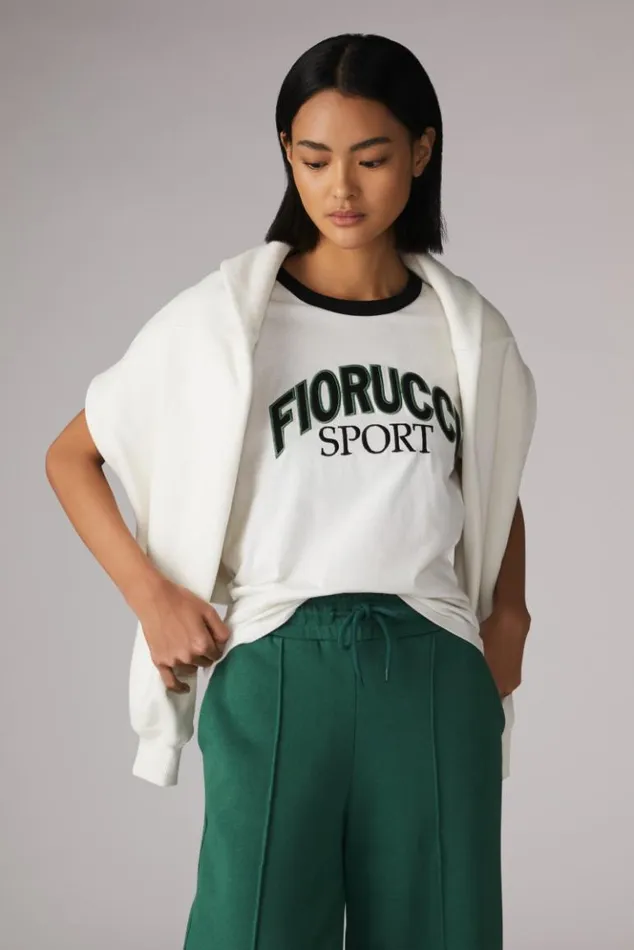 Women Fiorucci Logo Sport TShirt Ivory Ivory Women Fiorucci Logo Sport TShirt Ivory Ivory