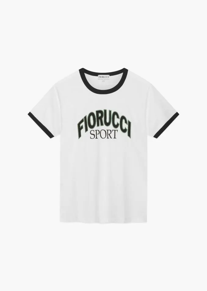 Women Fiorucci Logo Sport TShirt Ivory Ivory Women Fiorucci Logo Sport TShirt Ivory Ivory