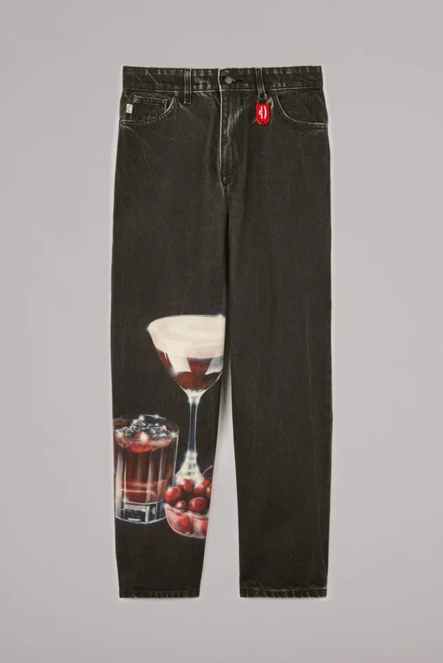 Women Fiorucci Marasca Graphic Crop Jeans Black Black Women Fiorucci Marasca Graphic Crop Jeans Black Black