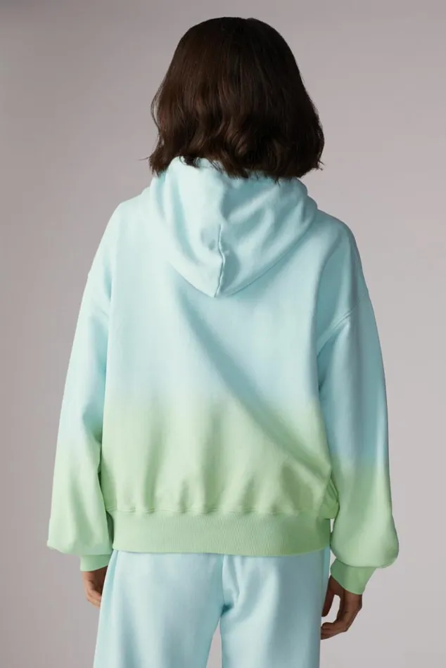 Women Fiorucci Ombre Squiggle Logo Hoodie Green Green Women Fiorucci Ombre Squiggle Logo Hoodie Green Green