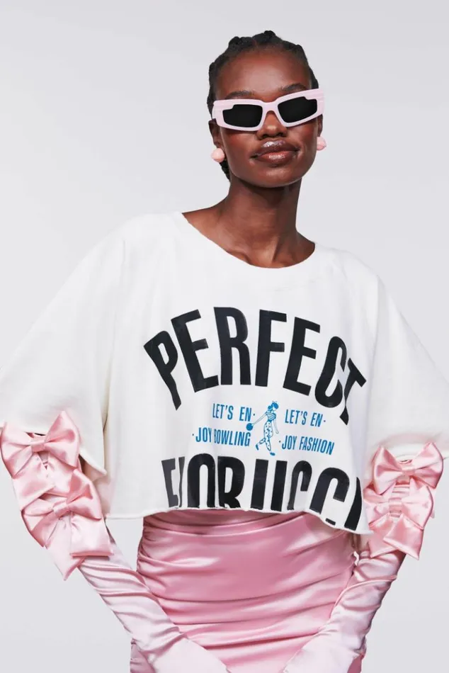 Women Fiorucci Perfect Fiorucci Crop Sweatshirt White White Women Fiorucci Perfect Fiorucci Crop Sweatshirt White White