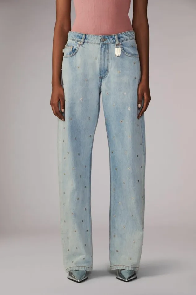 Women Fiorucci Rivet Jeans Blue Blue Women Fiorucci Rivet Jeans Blue Blue