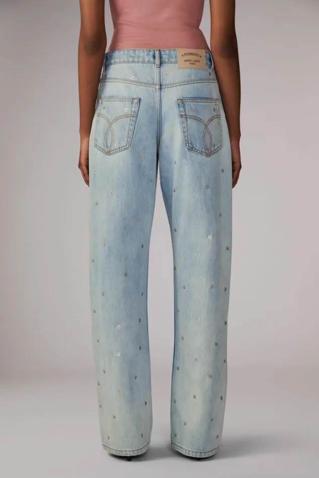 Women Fiorucci Rivet Jeans Blue Blue Women Fiorucci Rivet Jeans Blue Blue