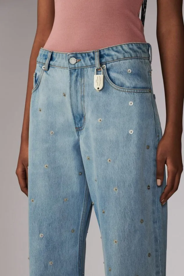 Women Fiorucci Rivet Jeans Blue Blue Women Fiorucci Rivet Jeans Blue Blue