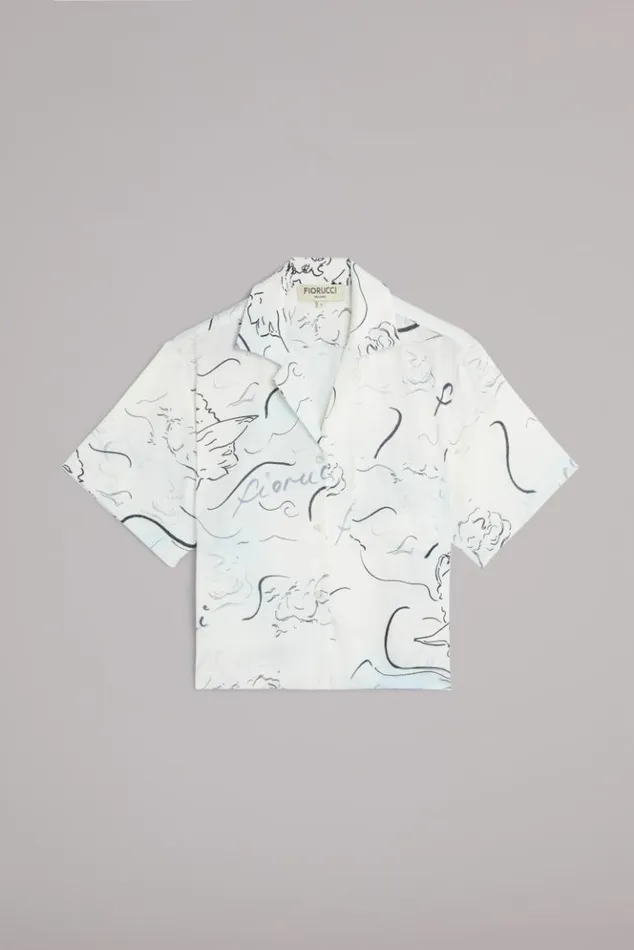 Women Fiorucci Sketch Angels Shirt White White