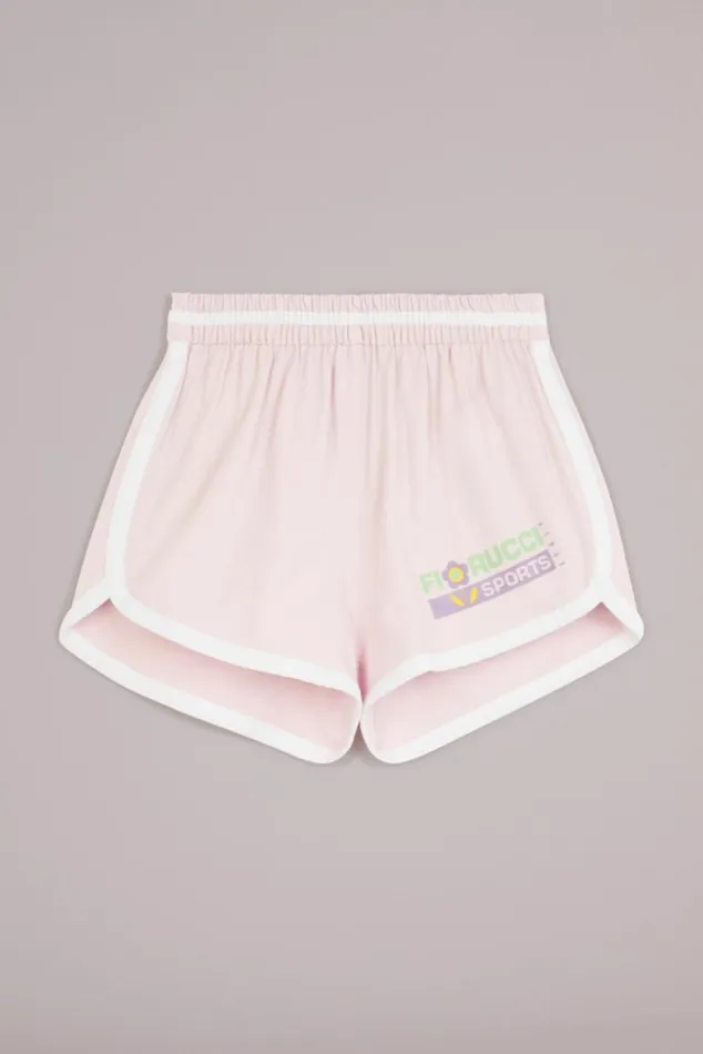 Women Fiorucci Sports Italy Logo Shorts Lilac Purple Women Fiorucci Sports Italy Logo Shorts Lilac Purple