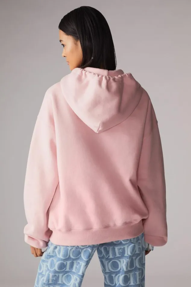 Women Fiorucci Squiggle Logo Hoodie Pink Pink Women Fiorucci Squiggle Logo Hoodie Pink Pink