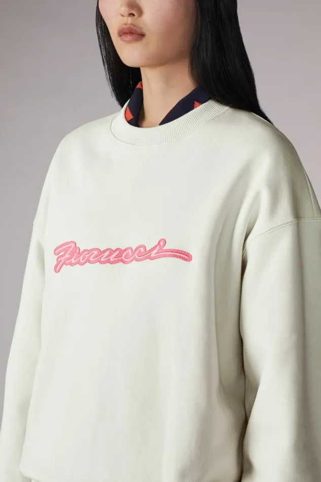 Women Fiorucci Squiggle Logo Sweatshirt Green Green Women Fiorucci Squiggle Logo Sweatshirt Green Green