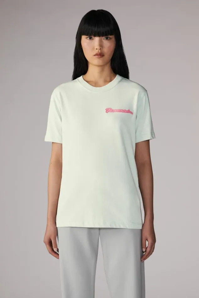 Women Fiorucci Squiggle Logo TShirt Green Green Women Fiorucci Squiggle Logo TShirt Green Green