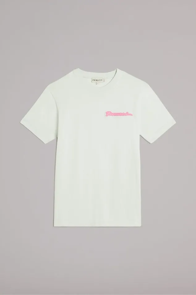 Women Fiorucci Squiggle Logo TShirt Green Green Women Fiorucci Squiggle Logo TShirt Green Green