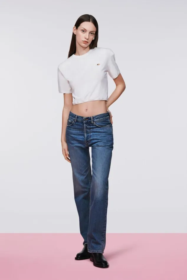 Women Fiorucci Straight Fit Jeans Mid Blue Mid Blue